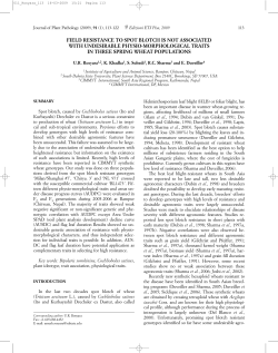 field resistance to spot blotch is not associated