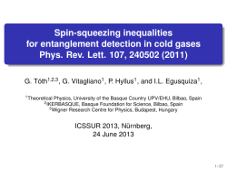Spin-squeezing inequalities for entanglement detection in cold