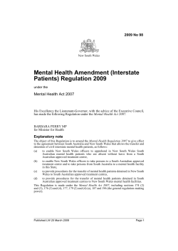 Mental Health Amendment (Interstate Patients