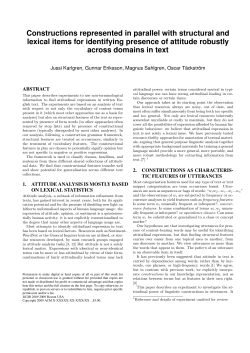 Constructions represented in parallel with