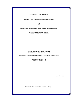 Civil Works Manual