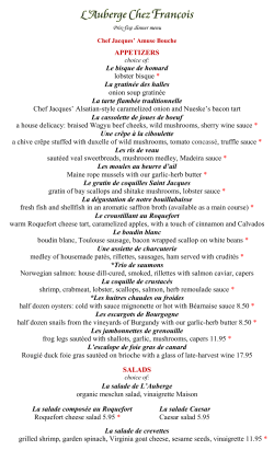 Monsieur Fran&ccedil;ois et toute son &eacute;quipe vous souhaitent la bienvenue