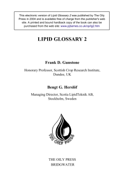 Lipid Glossary 2