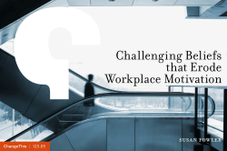Challenging Beliefs that Erode Workplace Motivation