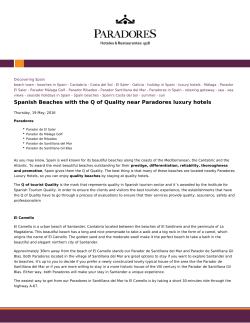 Paradores de Turismo - Spanish Beaches with the Q of Quality near