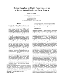 Distinct Sampling for Highly-Accurate Answers to Distinct Values