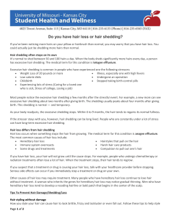 Do you have hair loss or hair shedding?