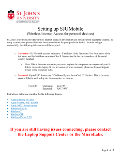 Setting up SJUMobile - St. John`s University