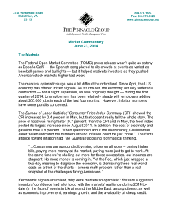 Market Commentary June 23, 2014 The Markets