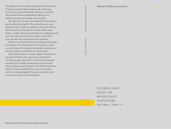 Stories and faces of holocaust survivors