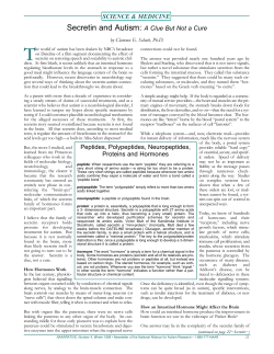 Secretin and Autism: A Clue But Not a Cure