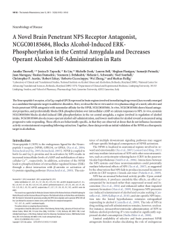 A Novel Brain Penetrant NPS Receptor Antagonist, NCGC00185684