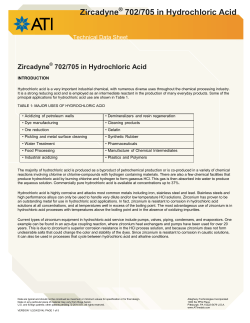 Data Sheet English - In Hydrochloric Acid Applications