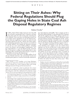 Sitting on Their Ashes: Why Federal Regulations