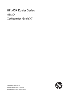 HP MSR Router Series