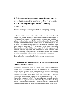 J. G. Lehmann`s system of slope hachures &ndash; an investigation on the