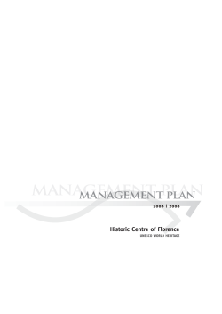 Management Plan 2006-2008 - Firenze Patrimonio Mondiale
