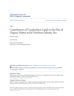 Contribution of Zooplankton Lipids to the Flux of Organic Matter in