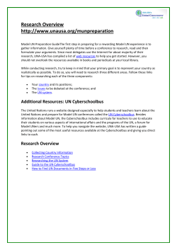 Model UN Preparation Guide