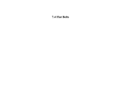 7.4 Flat Belts