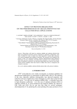 EFFECT OF PROTONS IRRADIATION ON THE PERFORMANCES
