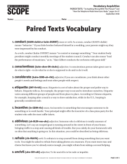 Cell Phone Manners Vocab