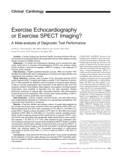 Exercise Echocardiography or Exercise SPECT Imaging?