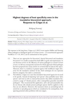 Highest degrees of host specificity even in the inundative