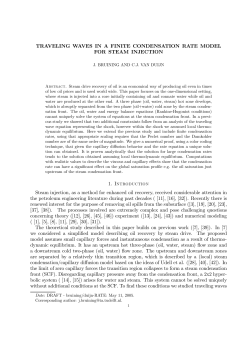 TRAVELING WAVES IN A FINITE CONDENSATION RATE MODEL