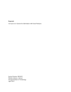 Expressiv An Expressive System for Individuals with Facial Paralysis