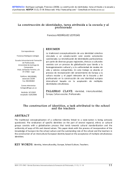 La construcci&oacute;n de identidades, tarea atribuida a la escuela y al