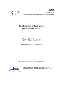 Benchmarking e-Government in Europe and the US
