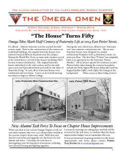 The Omega Omen Spring 2016 View