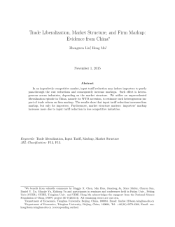 Trade Liberalization, Market Structure, and Firm Markup: Evidence