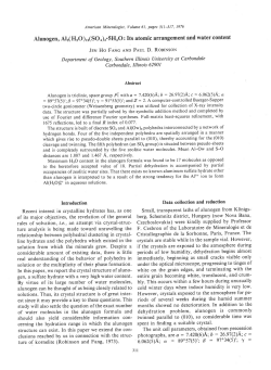 Alunogen, Alr(HrO)r2(SOn)s.5HrO: Its atomic arrangement and watel