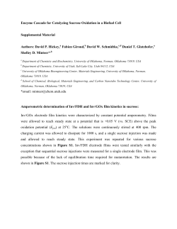 Enzyme Cascade for Catalyzing Sucrose Oxidation in a Biofuel Cell