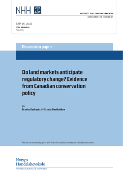 Do land markets anticipate regulatory change? Evidence from
