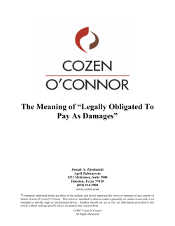 The Meaning of &ldquo;Legally Obligated To Pay As Damages&rdquo;