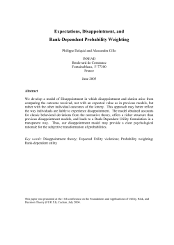 Expectations, Disappointment, and Rank
