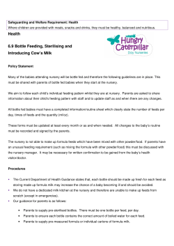 Bottle Feeding and Introducing Cows Milk