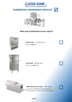 commercial dishwasher checklist