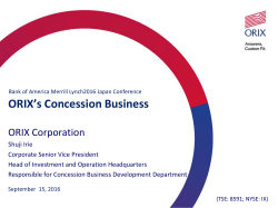 ORIX`s Concession Business