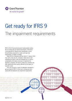 Get ready for IFRS 9 - Grant Thornton International