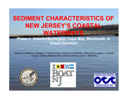 Sediment Characteristics of New Jersey`s Coastal Waterways