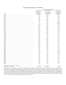 2014 Letter - Berkshire Hathaway Inc.