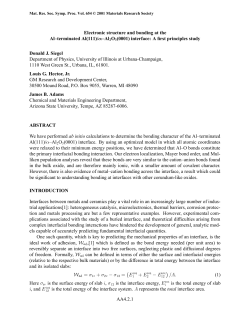 Electronic structure and bonding at the Al&ndash;terminated Al