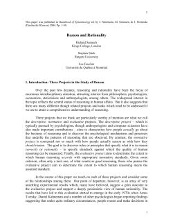 Reason and Rationality - rci.rutgers.edu