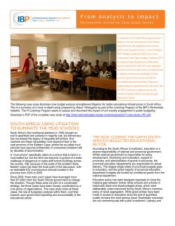 short summary - International Budget Partnership