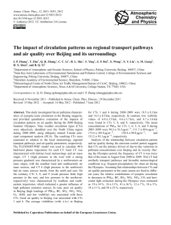 The impact of circulation patterns on regional transport pathways
