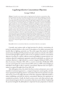 Legalizing Selective Conscientious Objection